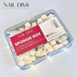 Sponge Block Kit, Pick Up Tool + 100 refills, Nail Diva